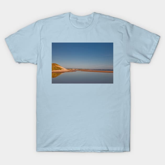 September Blue on Druridge Bay T-Shirt by Violaman